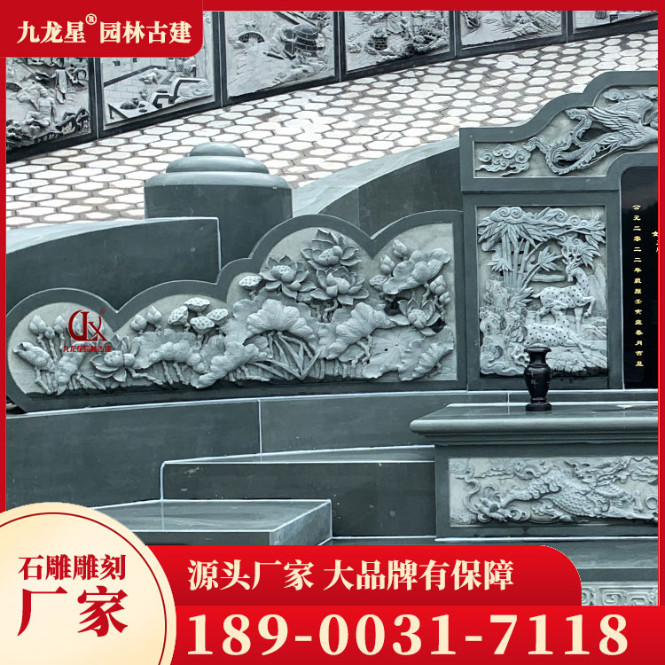 農村土葬豪華墓石雕圖片